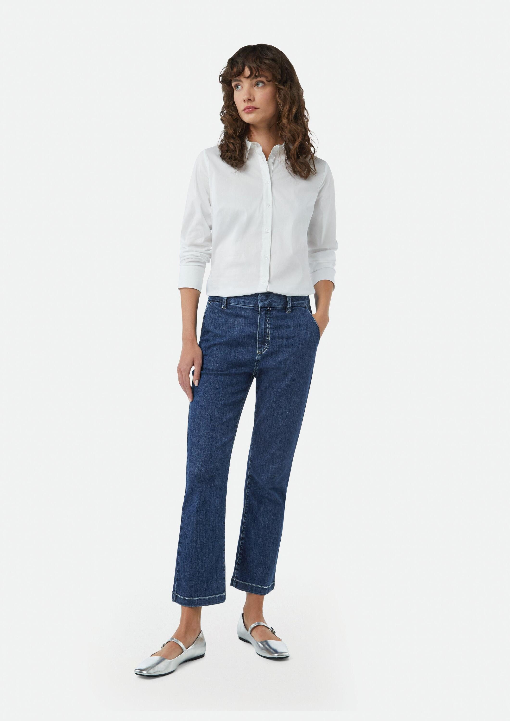 comma Bootcut-Jeans Jeans-Hose Elastische Jeans mit Flared Leg