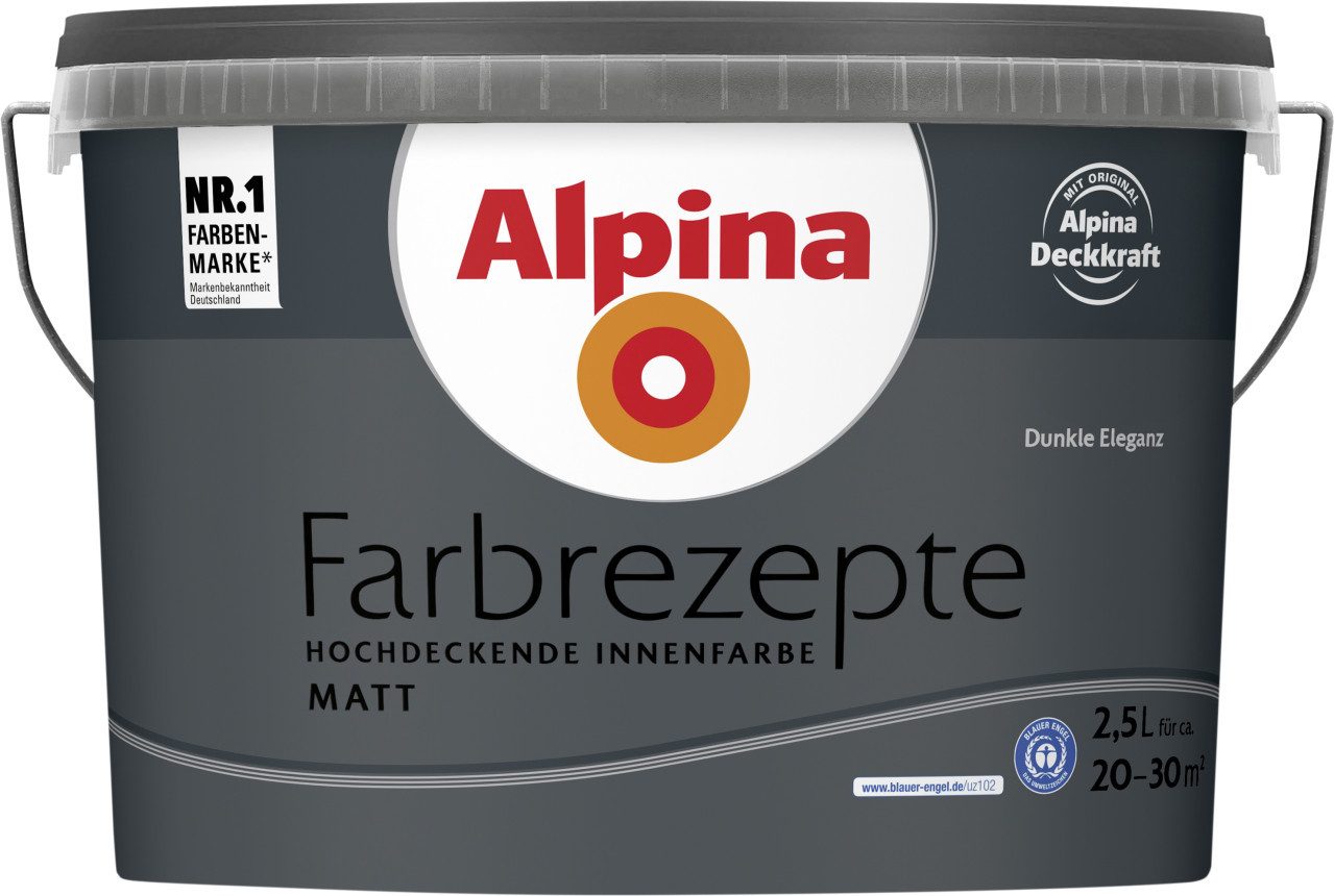 Alpina Wandfarbe Alpina Farbrezepte Dunkle Eleganz matt 2,5 L