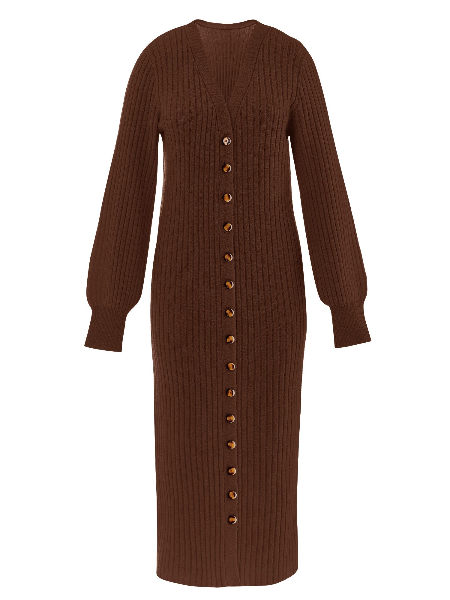 Imily Bela Cardigan Damen Lange Strickjacke mit V-Ausschnitt (Packung, 1-tlg., 1per-Pack) Rippbündchen