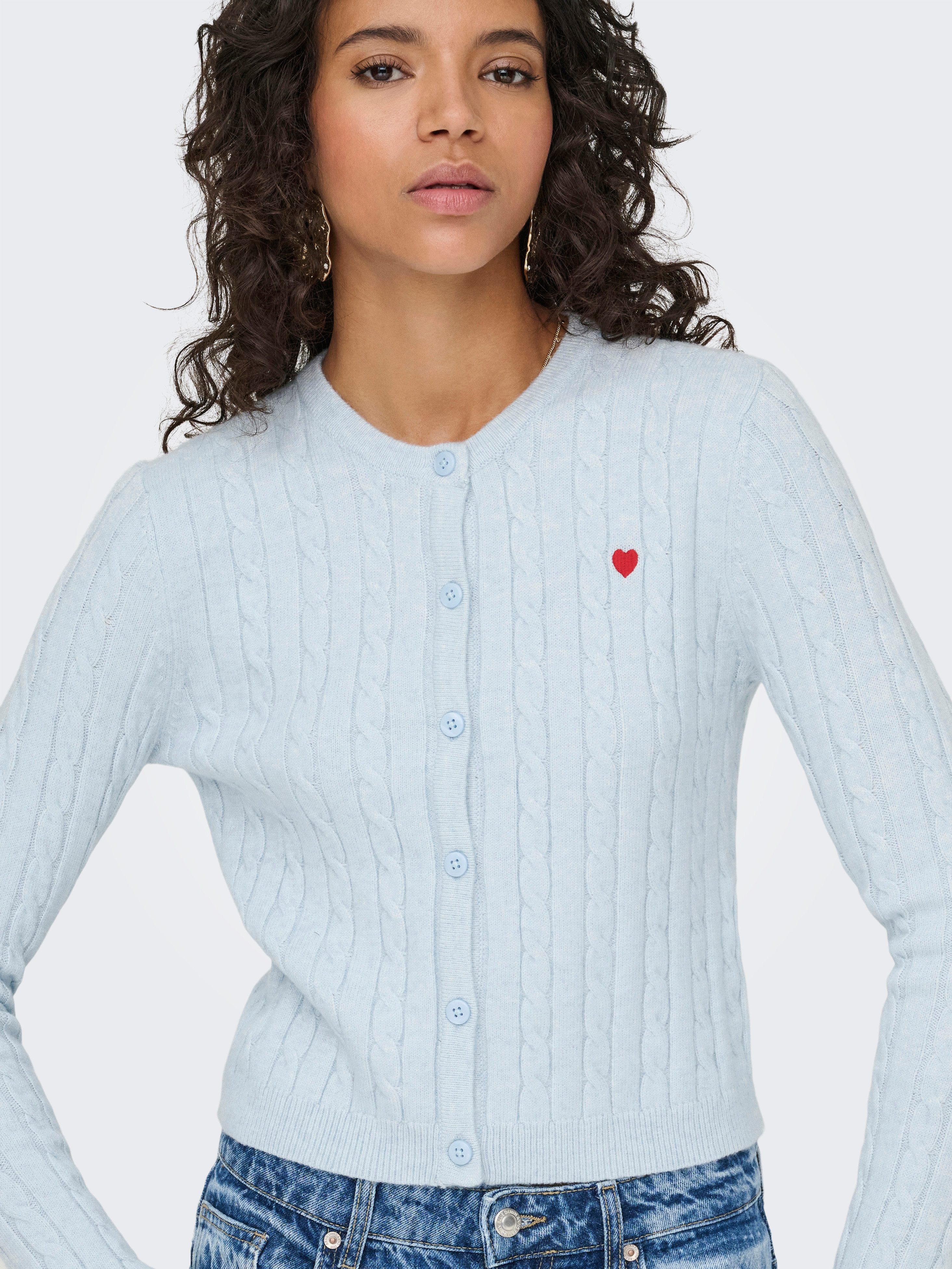 ONLY Strickjacke ONLKATIA LS CABLE BUTTON CARDIGAN CC KNT