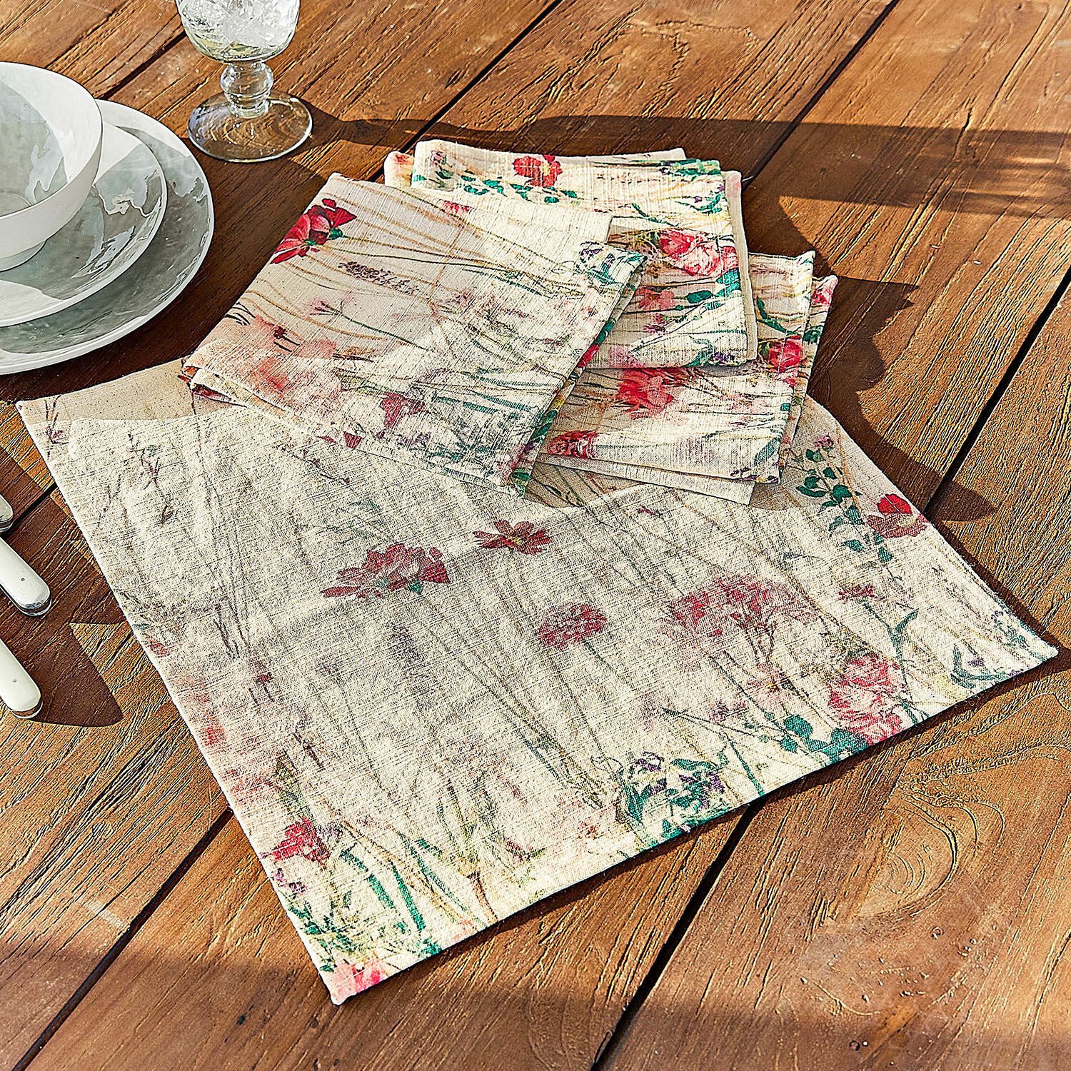 Mirabeau Stoffserviette Serviette 4er Set Briovene bunt