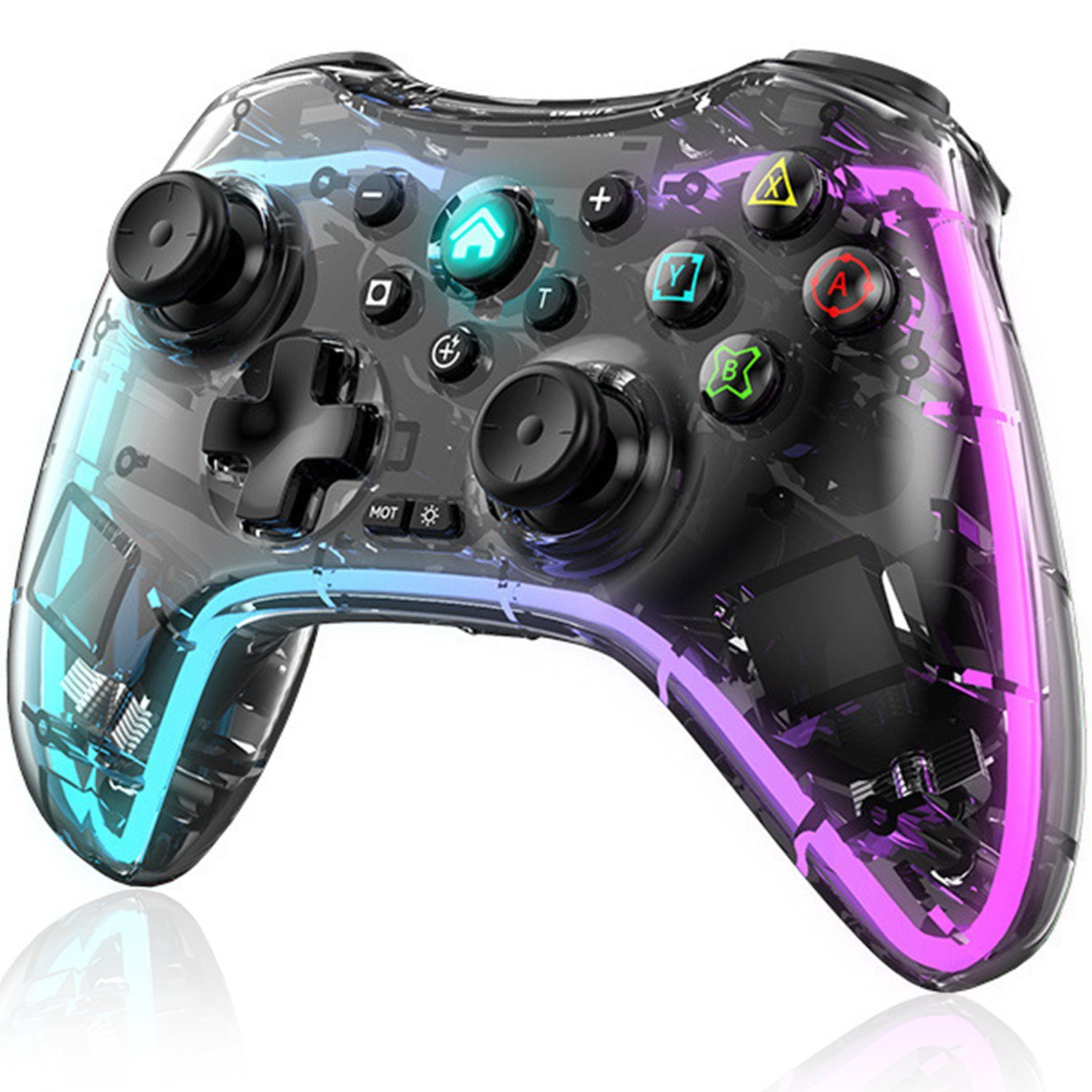 Gamepad Nintendo Nintendo-Controller Controller (RGB Wireless Lite/OLED, für Switch/Switch Atmungs Haiaveng LED/7-COLOR)