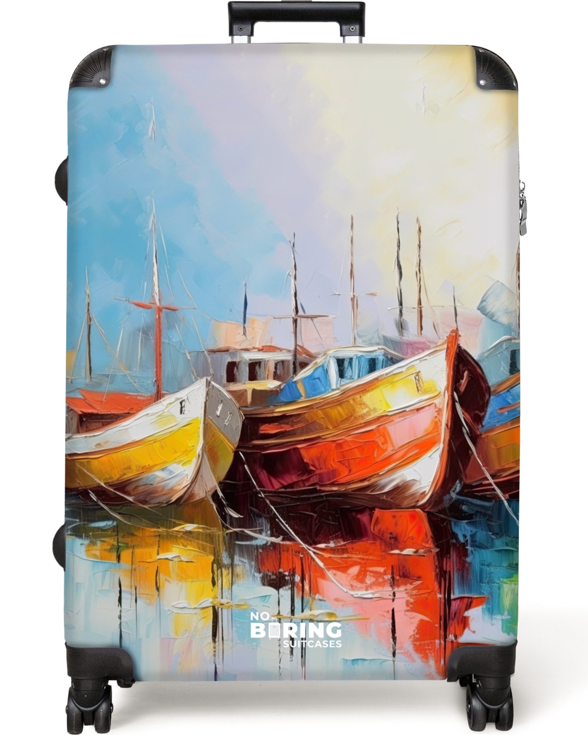 NoBoringSuitcases.com© Hartschalen-Trolley Boote - Kunst - günstig online kaufen
