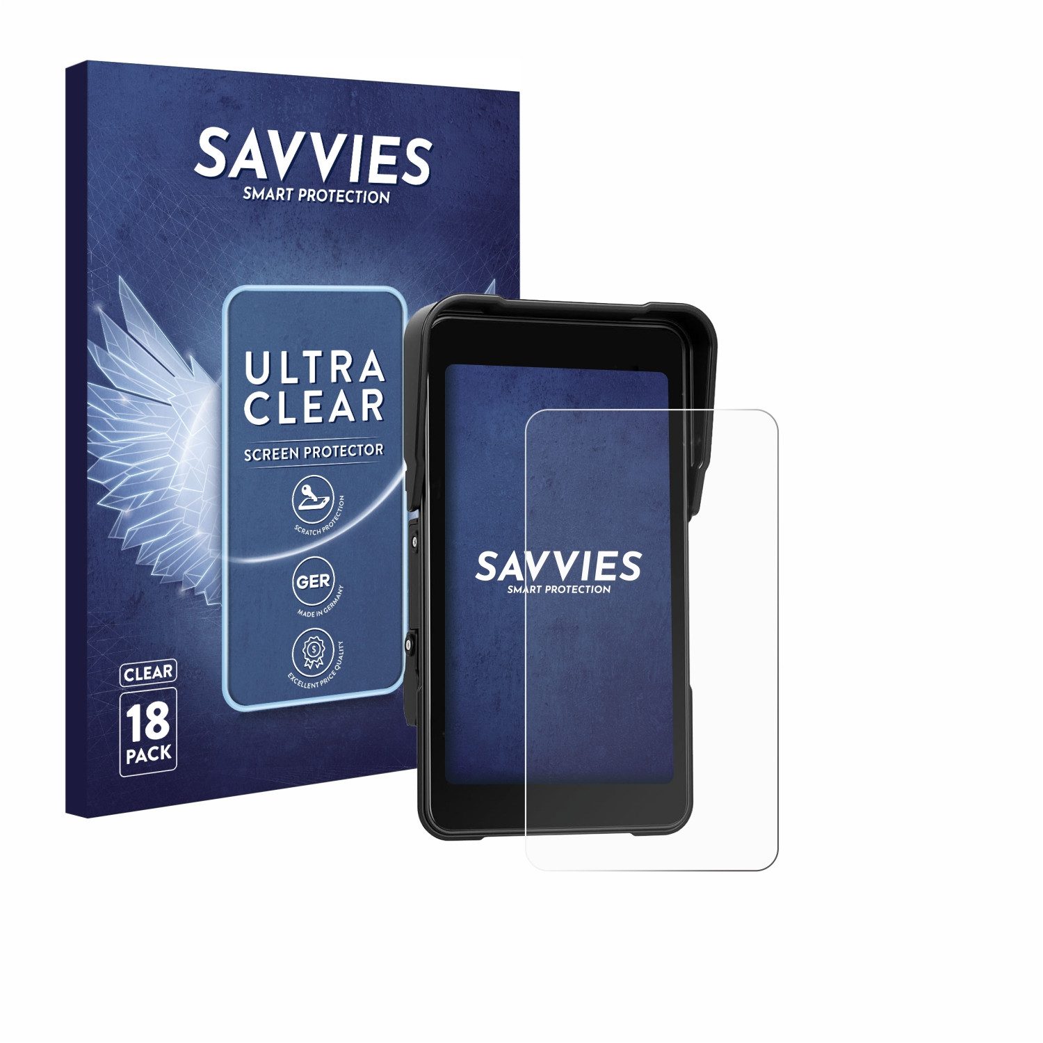 Savvies Displayschutzfolie Schutzfolie für CAMECHO Motorrad Carplay 5", 18 Stück, Displayschutz Schutz Folie Klar Transparent