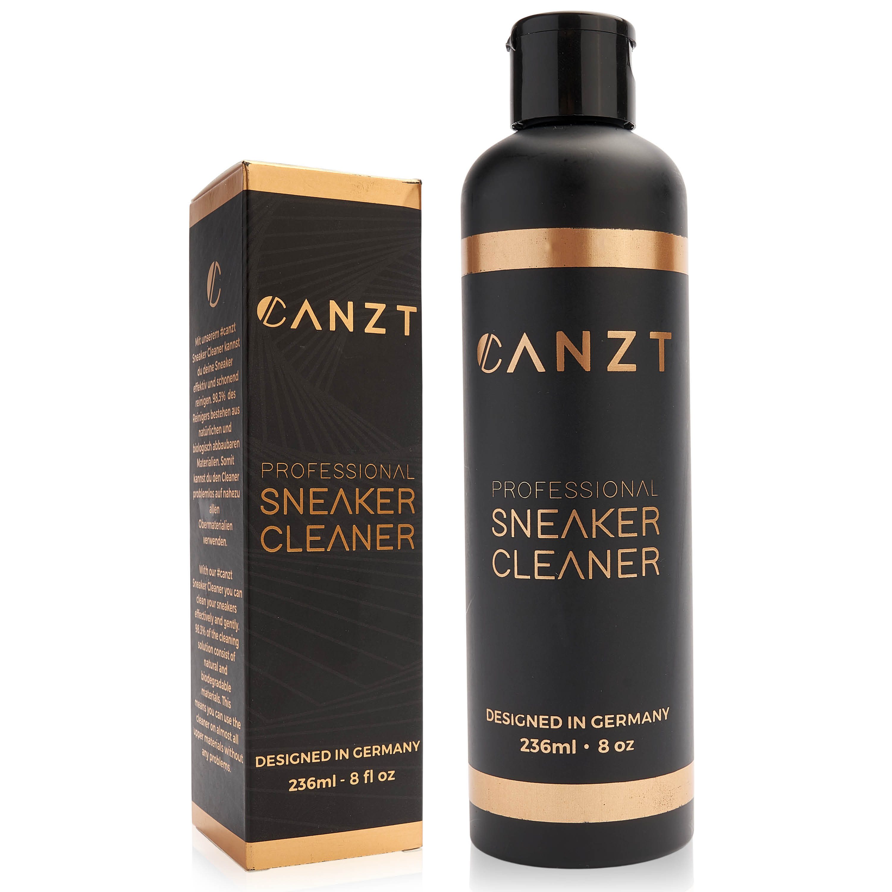 Canzt Sneaker Cleaner XXL – Premium Schuhreiniger 236ml für Sneaker & Schuhe Schuhreiniger (1x 236ml Flasche)