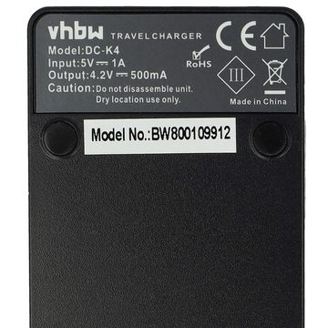 vhbw passend für Media-Tech MT847KR, MT847KB, MT847KG, MT843WB, MT845 Kamera-Ladegerät