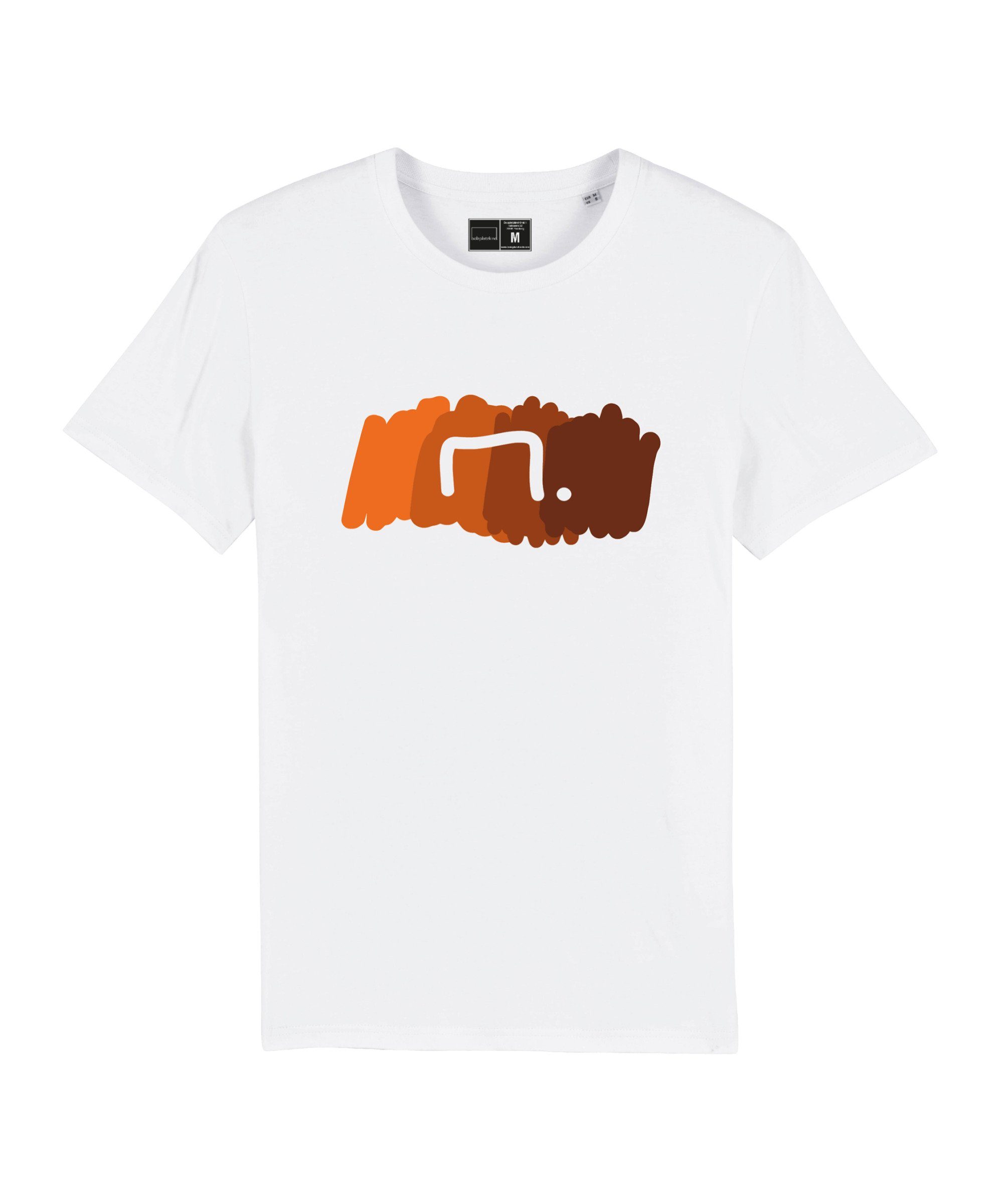 Bolzplatzkind T-Shirt "Free" T-Shirt Nachhaltiges Produkt weissorange
