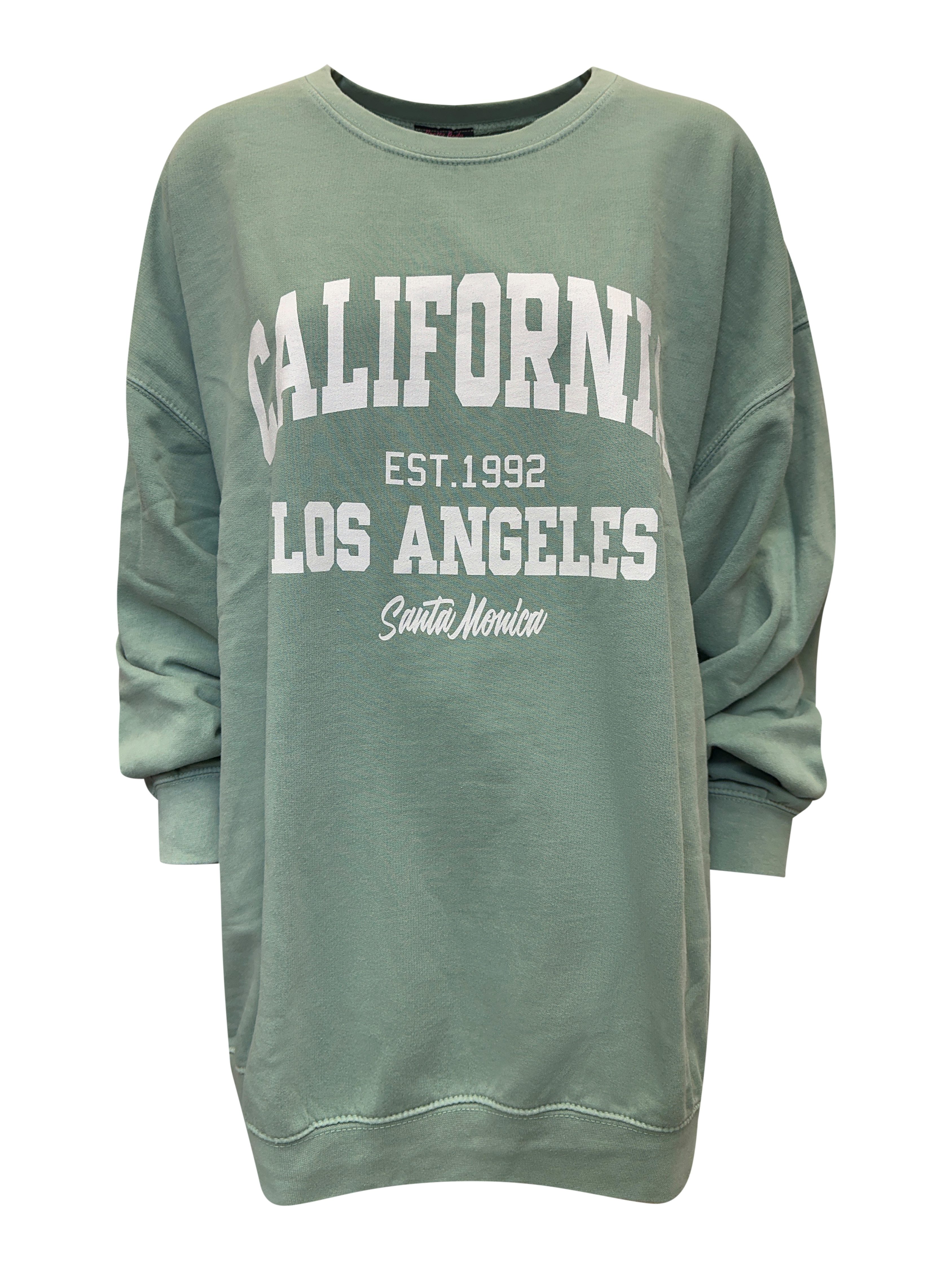 LilyCoco Women's Oversized Graphic Sweatshirt - Los Angeles California Print Pullover