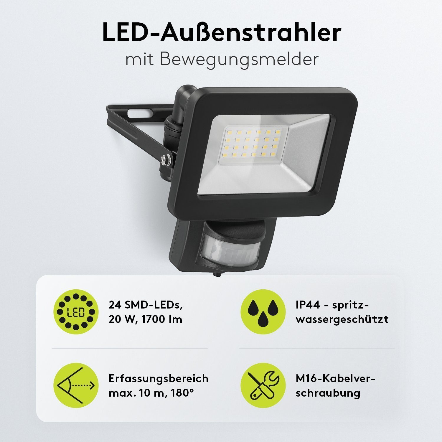 Goobay LED Flutlichtstrahler LED Außenstrahler mit günstig online kaufen