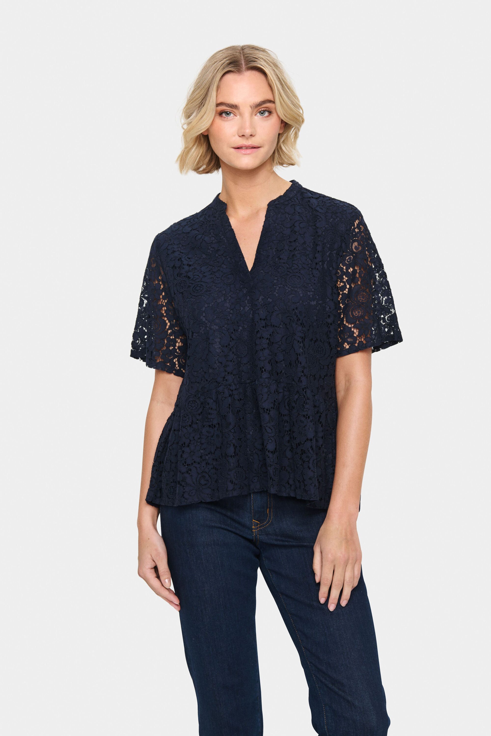 Saint Tropez Kurzarmbluse Kurzarm-Bluse ZannaSZ günstig online kaufen