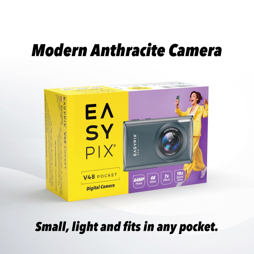 Easypix Easypix V48 Pocket Anthrazite Digitalkamera 8 Megapixel Anthrazit In Kompaktkamera