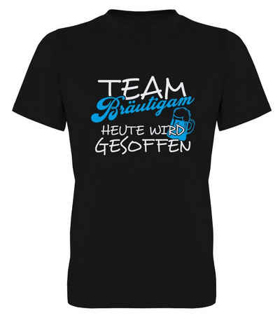 G-graphics T-Shirt Herren T-Shirt - Team Bräutigam – Heute wird gesoffen JGA-Shirt • Junggesellen-Abschied • Poltershirts • mit Frontprint / Aufdruck auf der Vorderseite • Bachelor • für Begleiter / Begleitung