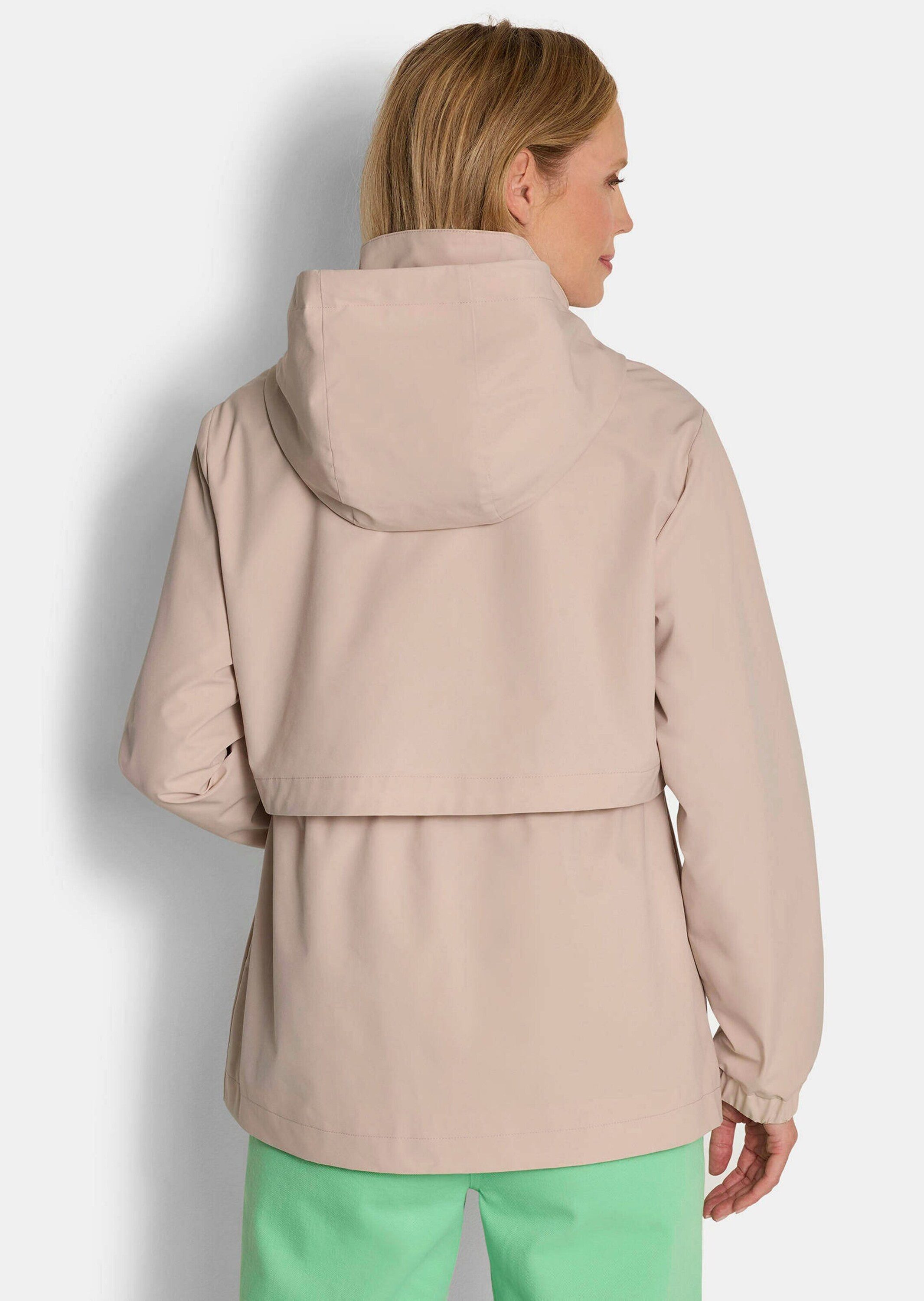 GOLDNER Jerseyblazer Freizeitjacke mit Kapuze Kapuzenjacke mit Stehkragen, Taschen, Reißverschluss und Langarm