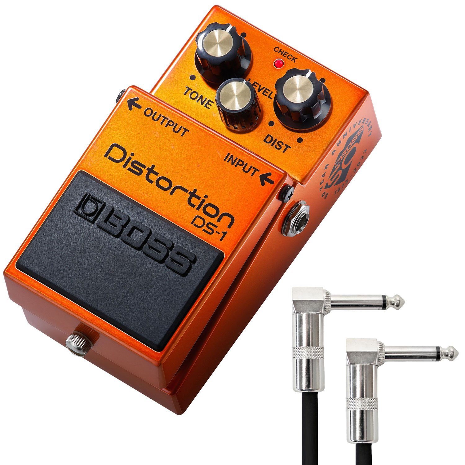 E-Gitarre Boss DS-1 Distortion Anniversary Edition mit Patchkabel