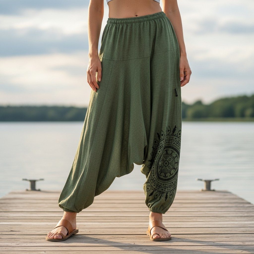 Guru-Shop Relaxhose Haremshose Pluderhose, Pumphose mit Mandala,.. Ethno St günstig online kaufen