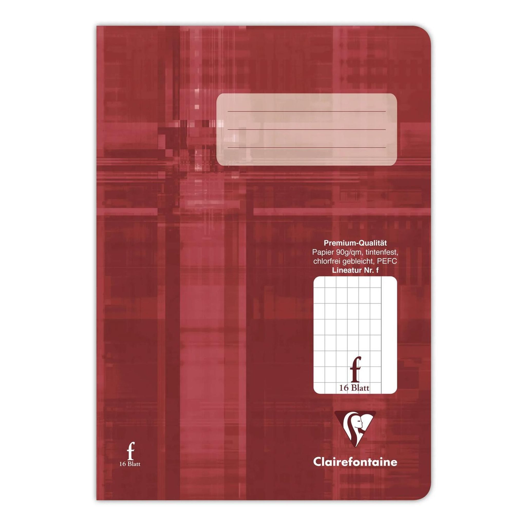 CLAIREFONTAINE Schulheft Clairefontaine Heft A5 Premium F-rautiert 16Bl