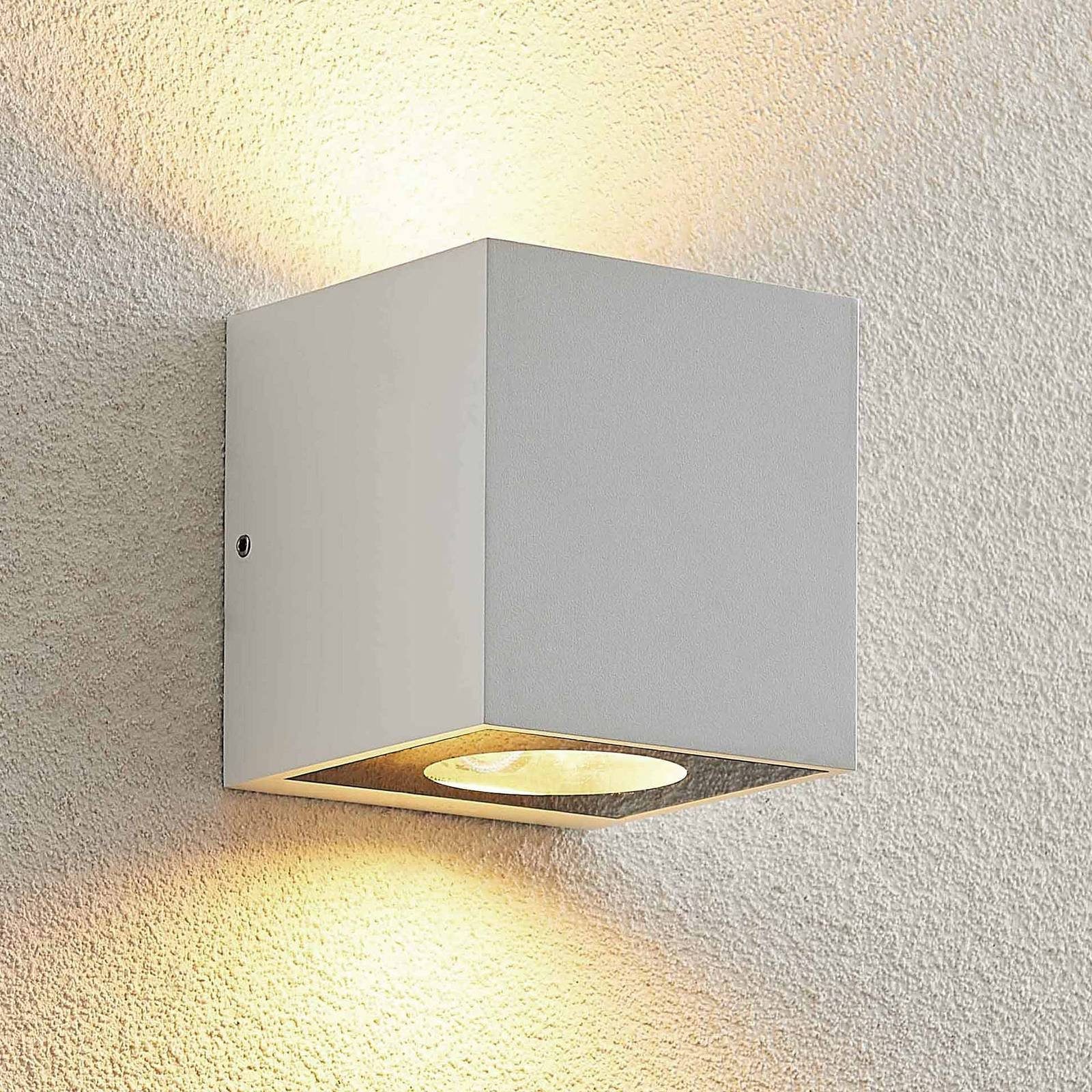 Arcchio Außen-Wandleuchte Tassnim, Metall, Weiß IP65, 2 x 12 W