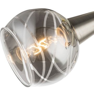 Globo LED Deckenleuchte, Leuchtmittel inklusive, Warmweiß, LED Decken Leuchte Spot Rondell Strahler Glas Lampe Wohn Zimmer
