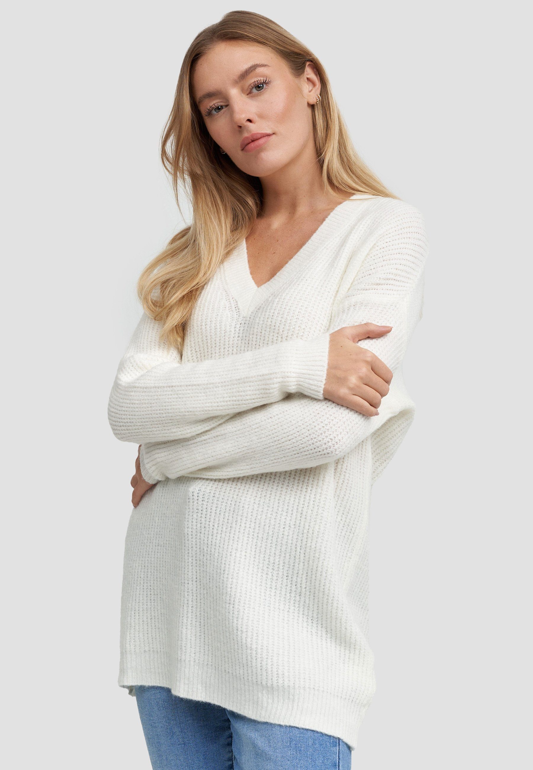 Pullover re.draft V-Neck Longpullover