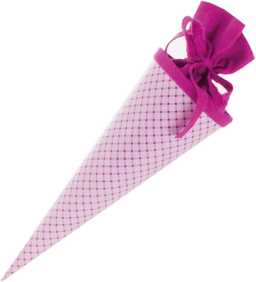 Goldbuch Schultüte Schultüte 35cm Karo lila