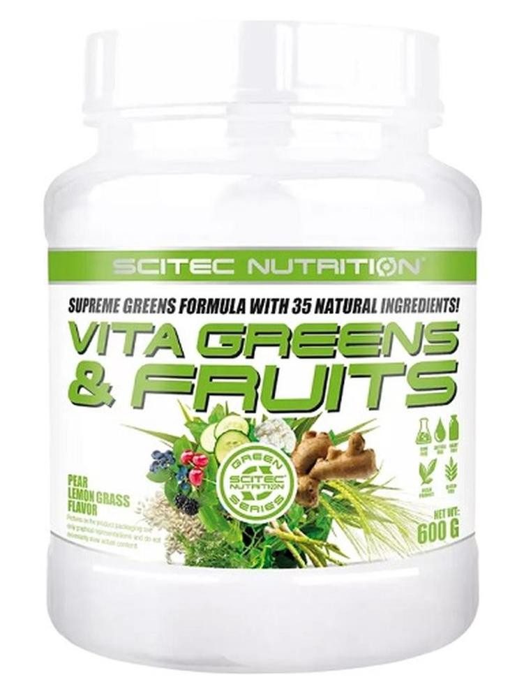 Scitec Nutrition Scitec Nutrition Greens & Fruits 600g Birne Zitronengras Pulver, 600.0 g