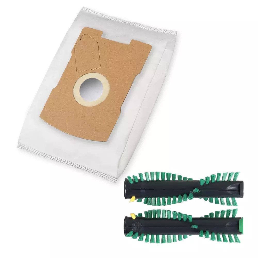 PRIMEBAG Staubsaugerbeutel + Ersatzbürsten für Vorwerk Tiger VT 270 300 mit EB 360