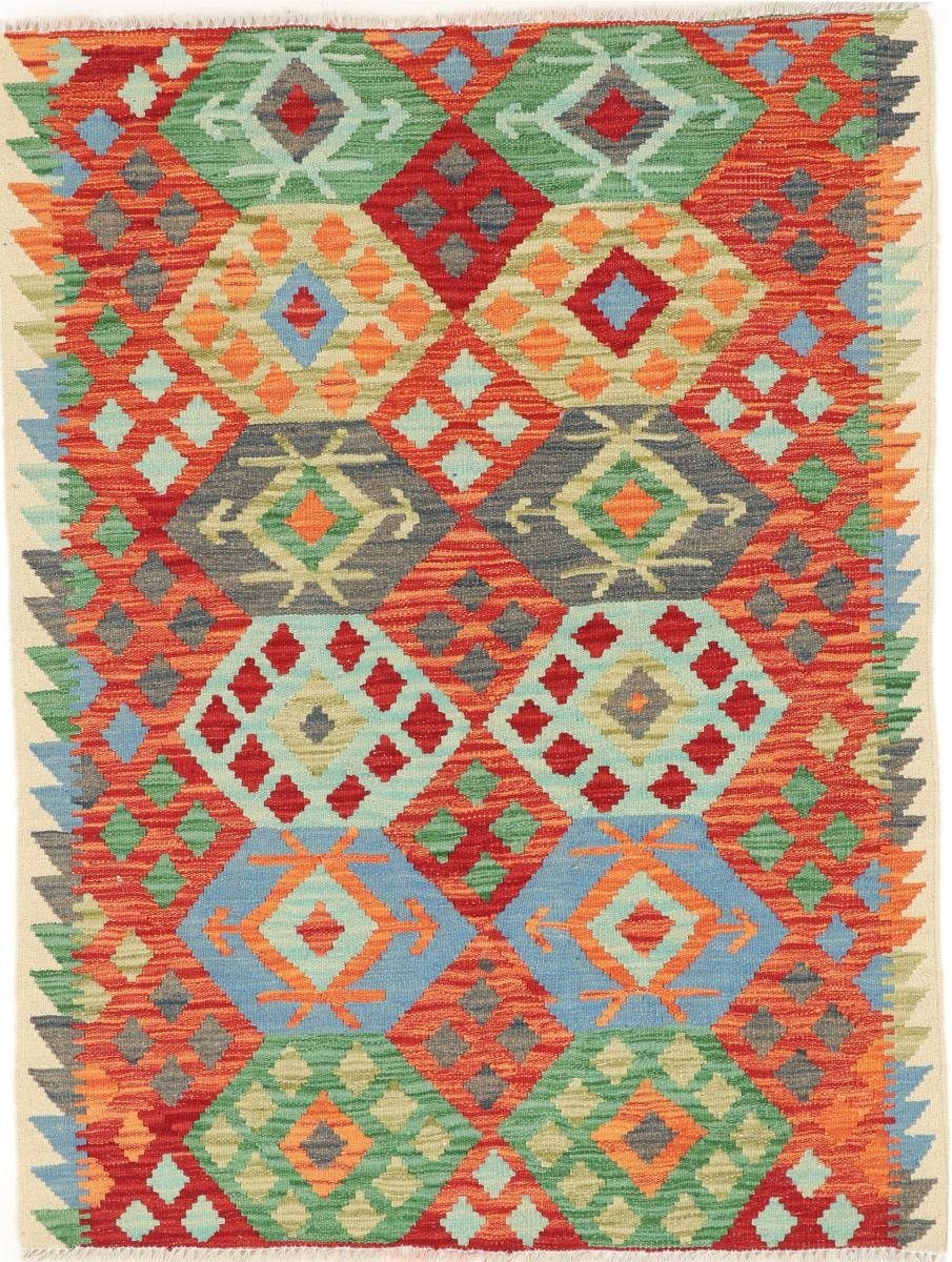 Orientteppich Kelim Afghan 102x137 Handgewebter Orientteppich, Nain Trading, rechteckig, Höhe: 3 mm