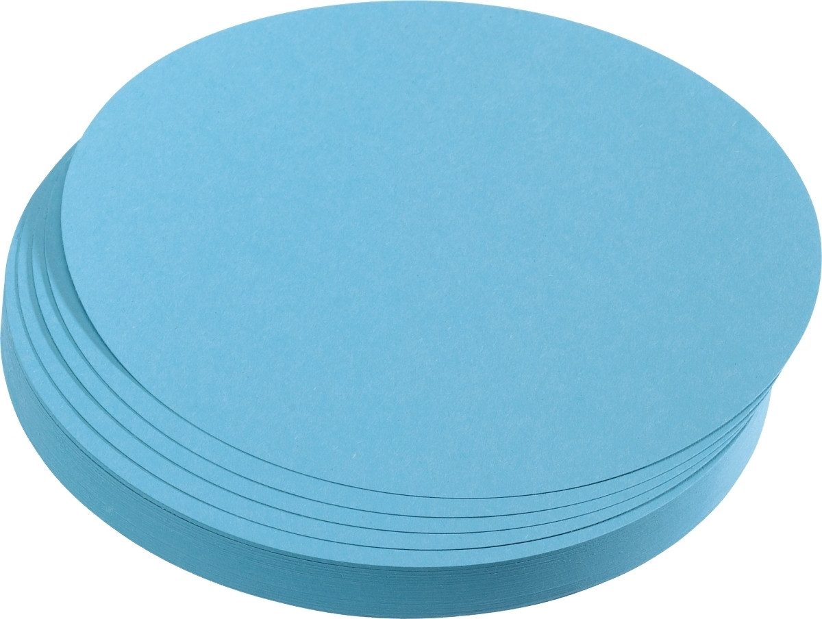 FRANKEN Moderationskoffer Moderations-Karte Kreis 14cm hellblau 500 Stück