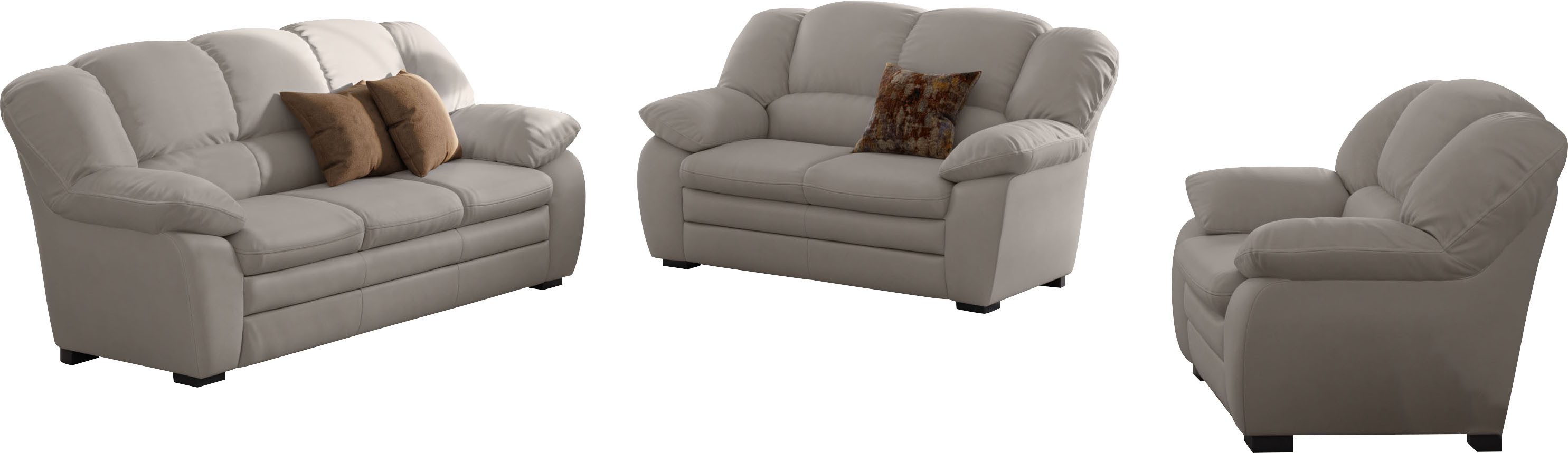 COTTA Polstergarnitur Casino, Sofa Set, 3-2-1 Sitzer, Wohnzimmer Garnitur, (Set, 3-tlg), Sessel, 2-Sitzer, 2,5-Sitzer, hohe Rückenlehne