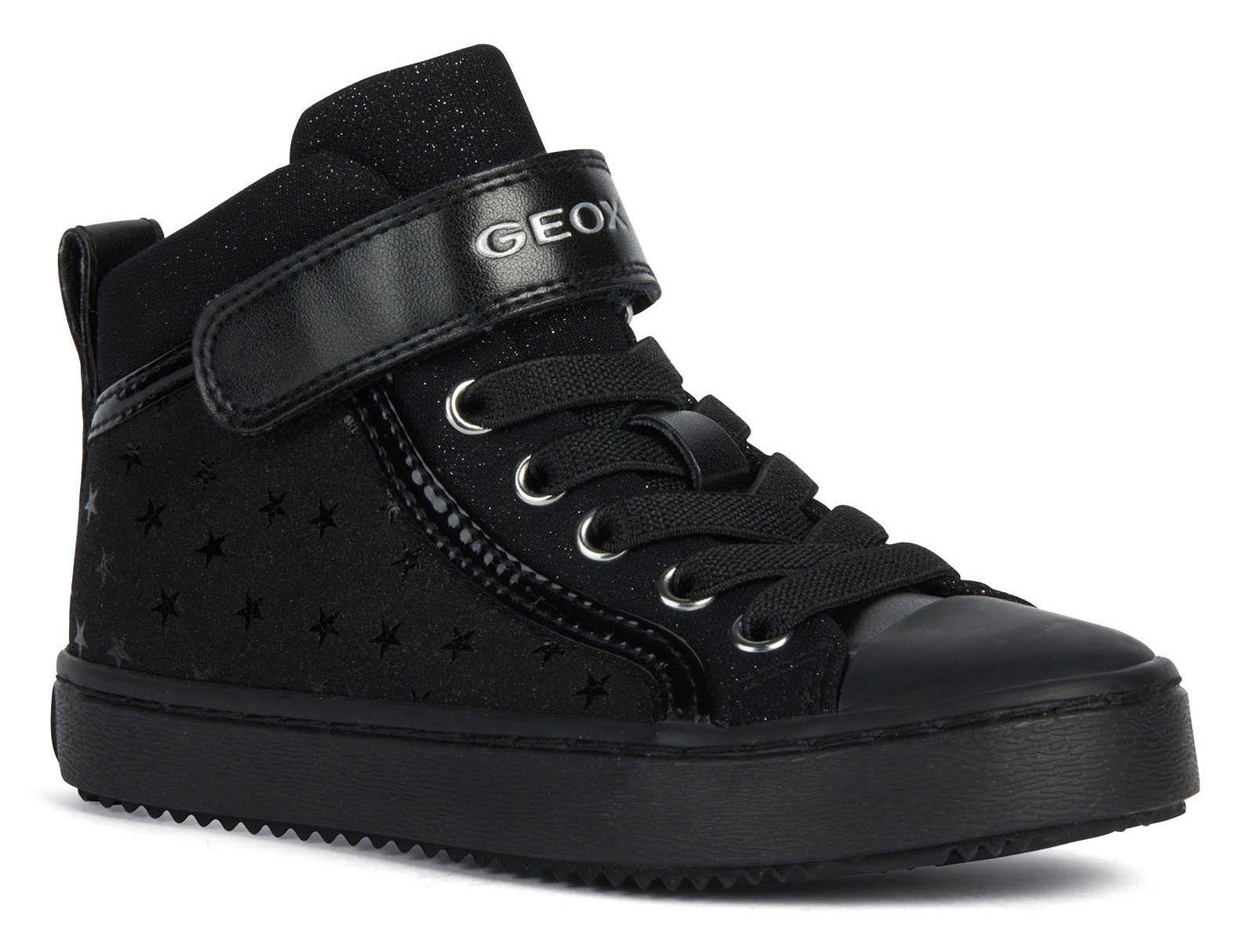 Geox J KALISPERA GIRL Sneaker mit stylischem Sternenmuster schwarz