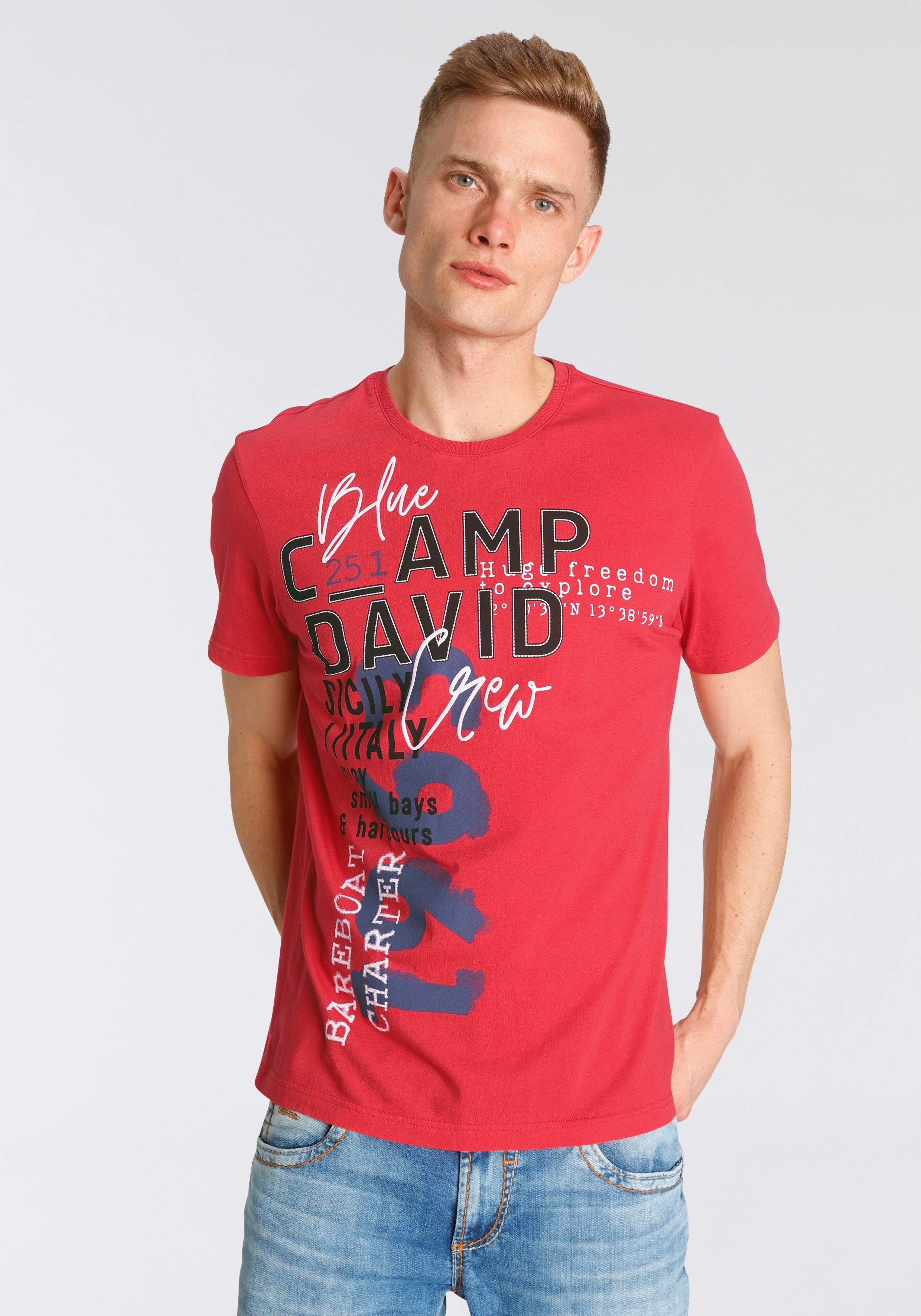 CAMP DAVID T-Shirt mit Logoschriftzügen online kaufen | OTTO