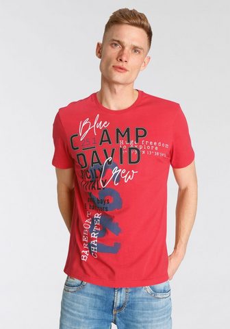 CAMP DAVID Marškinėliai su Logoschriftzügen