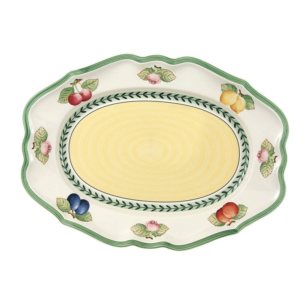 Villeroy & Boch Servierplatte French Garden Fleurence ovale Platte 37 cm, Porzellan, (1-tlg)