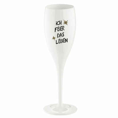 KOZIOL Sektglas »Cheers No. 1 Ich Feier Das Leben«, Superglas (Kunststoff), extrem bruchfest