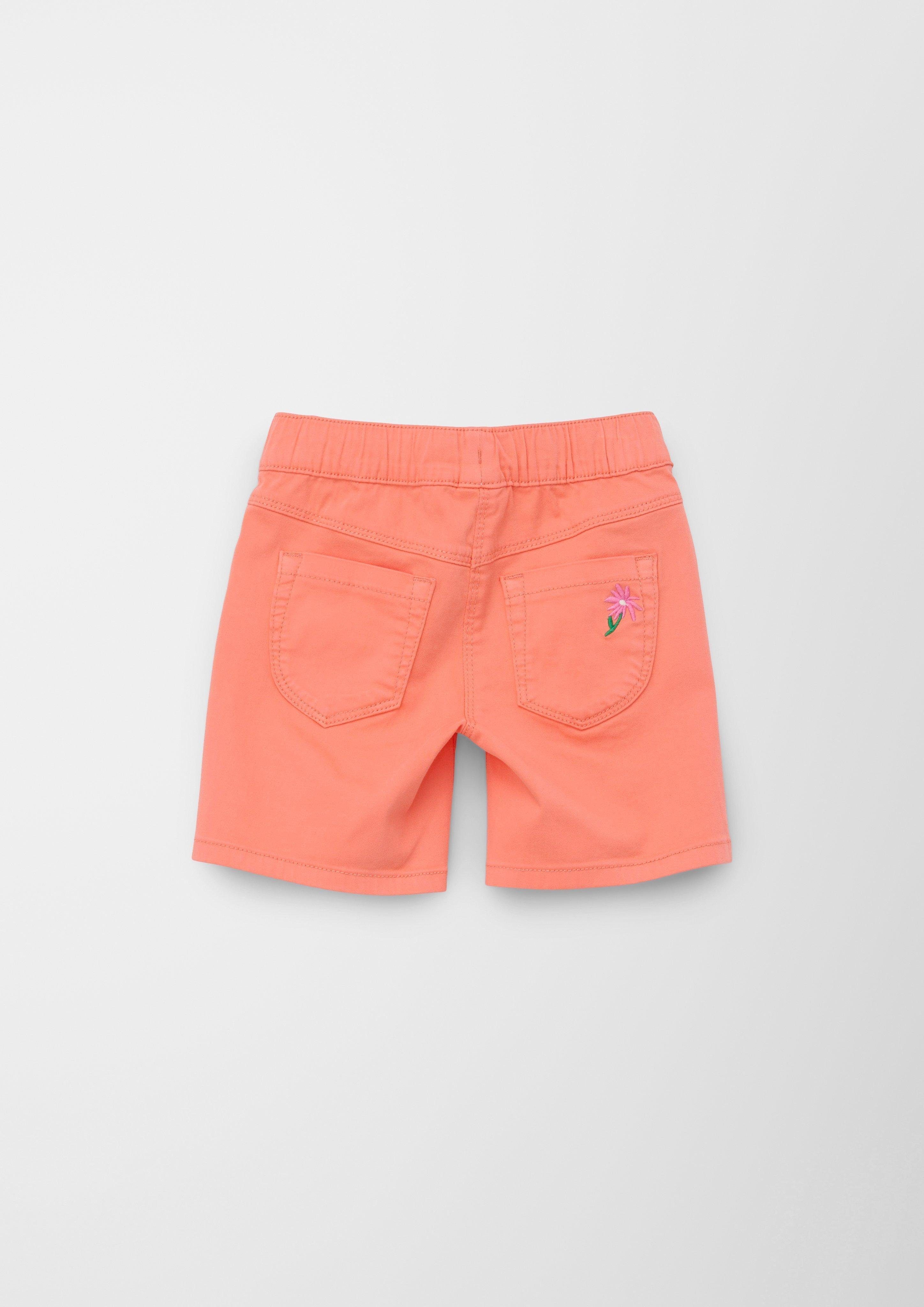 s.Oliver Regular: papaya & Shorts Short s.Oliver mit Elastikbund Junior Stickerei Hose