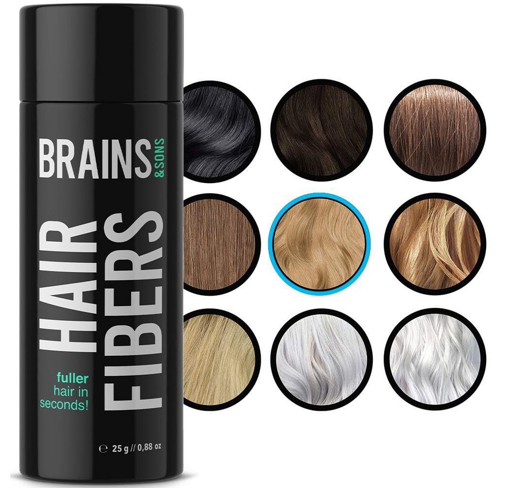 Brains & Sons Haarpuder Brains & Sons Hair Fibers, Schweiß und Wasserfest, Kein Verschmieren, Frei von Nebenwirkungen