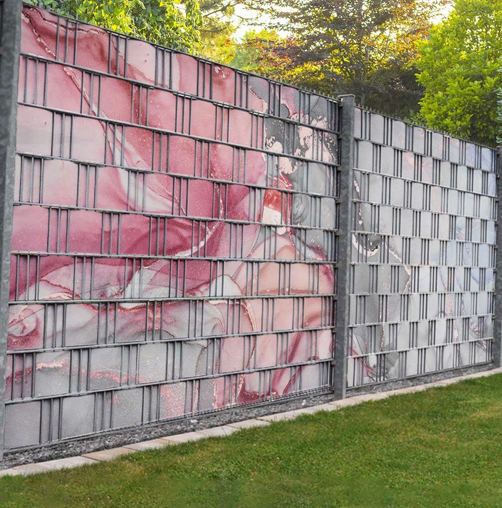 MyMaxxi Sichtschutzstreifen Sichtschutzstreifen Marmor grau pink günstig online kaufen