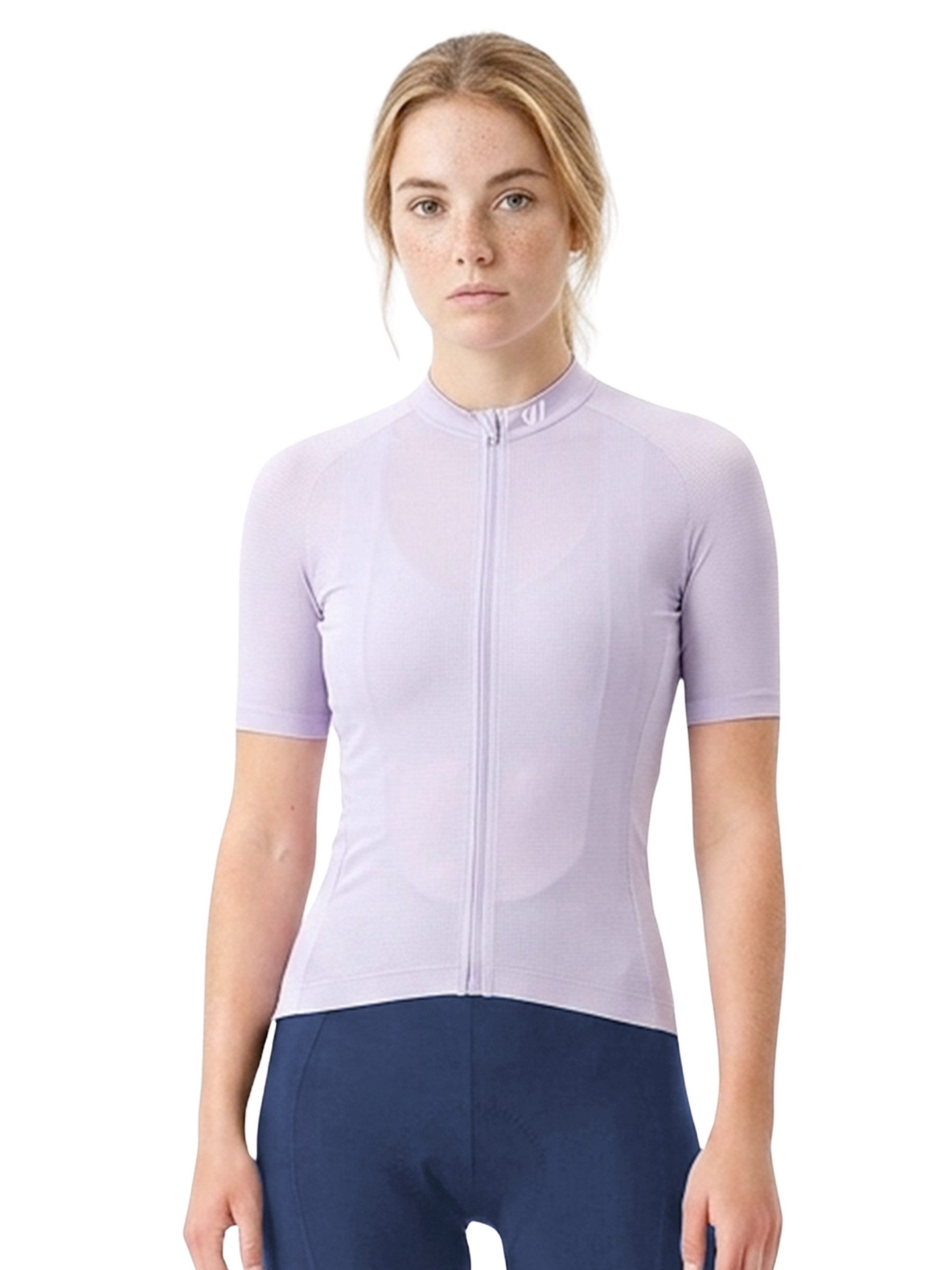 Wulibike Radtrikot Damen, Fahrradtrikot Classic Kurzarm Slim Fit mit Frontreißverschluss (1-tlg) Elastischer Schnelltrocken-Stoff, 3 Taschen & Reflektoren