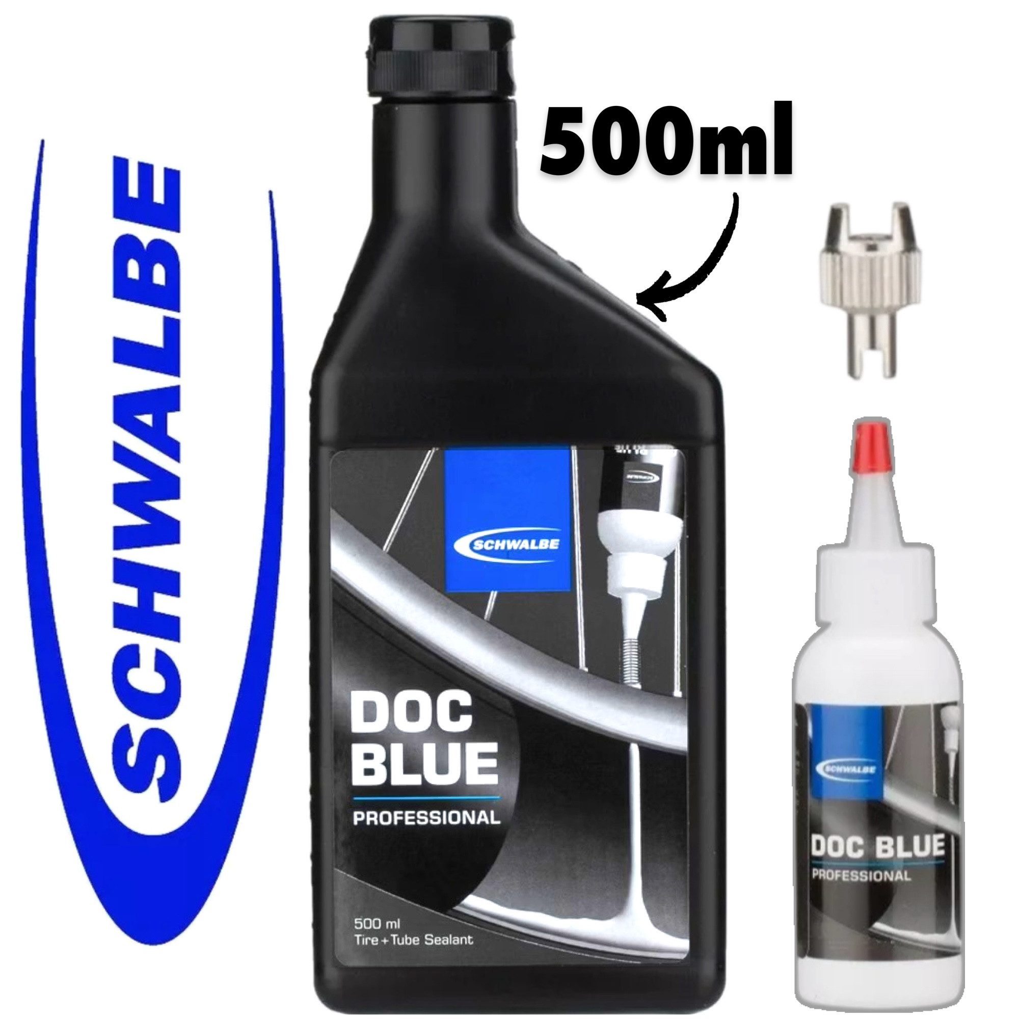 Schwalbe Fahrradreifen Schwalbe Doc Blue Professional Fahrrad Tubeless Reifen Milch 500ml