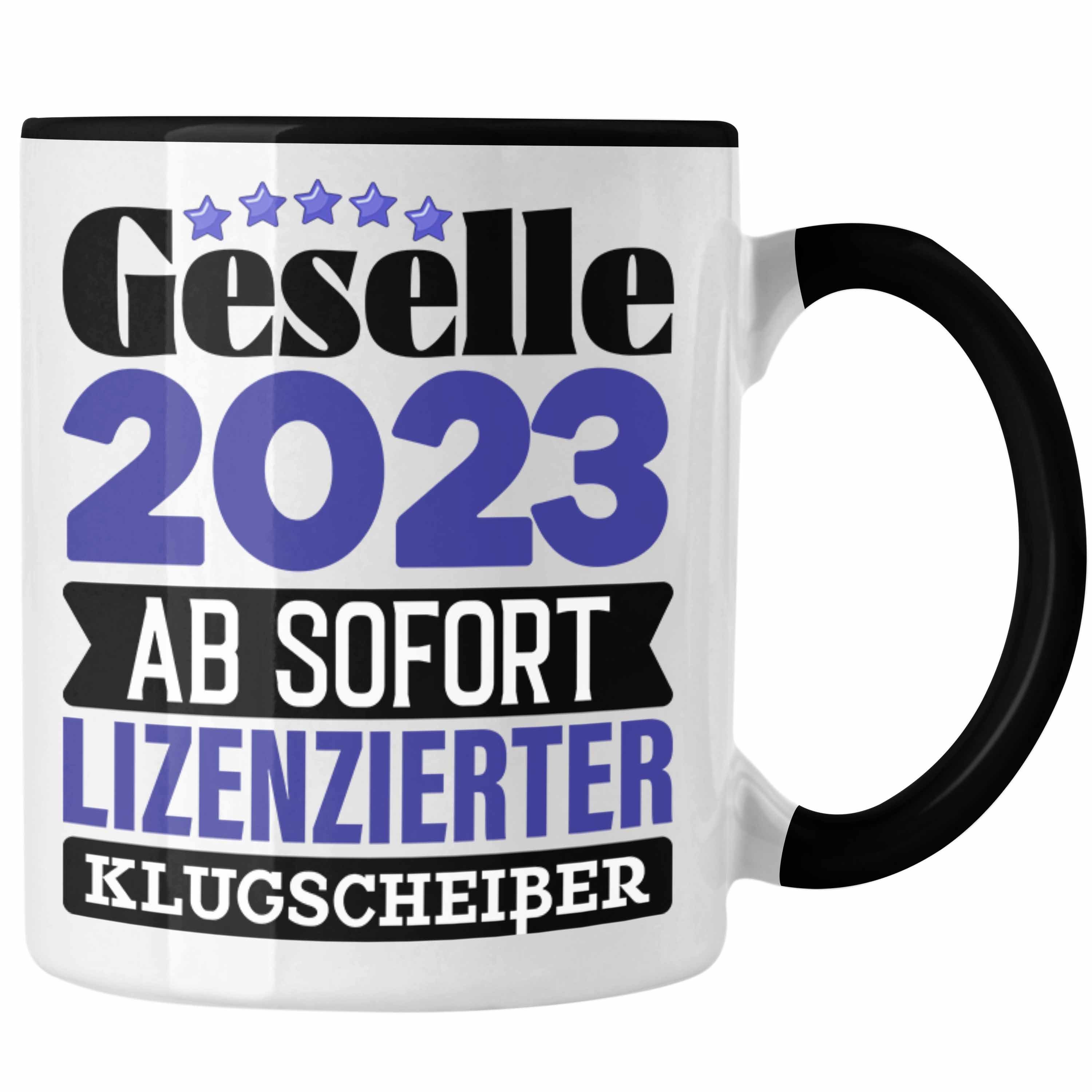 Trendation Tasse Gesellenprüfung Bestanden Tasse Geschenk Geselle 2023 Bestandene Prüfu Schwarz