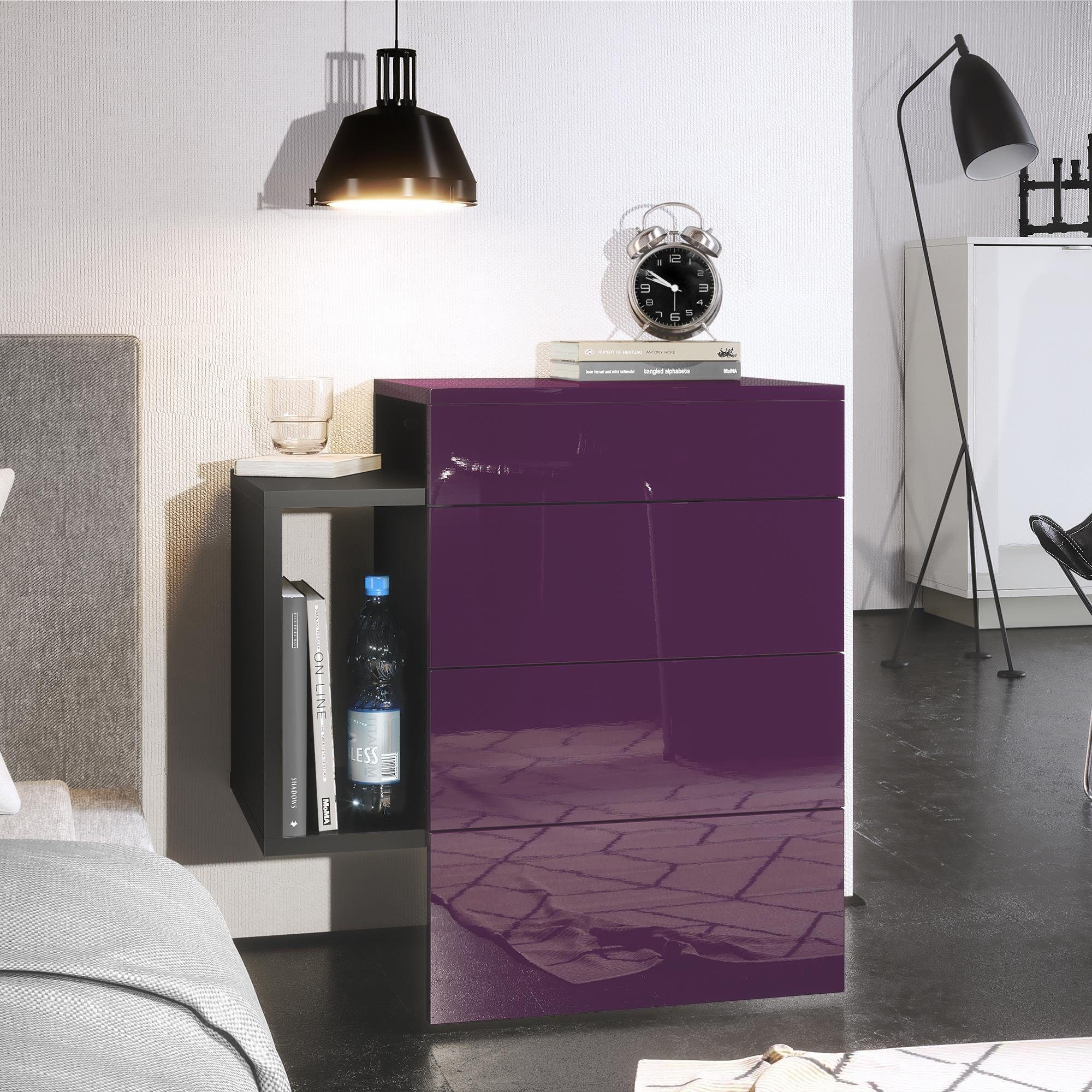 Vladon Nachttisch Queens (Nachttischschrank mit 2 günstig online kaufen