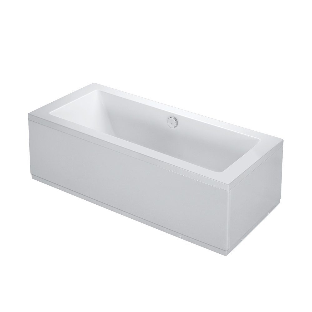Aloni Badewanne V493, (1-tlg), Aloni Acryl-Badewanne Ablauf Mitte Weiß (TxBxH) 180x80x60 cm