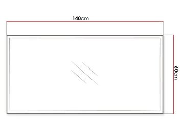 MIRJAN24 Dekospiegel Dallas 60x140, Vertikal oder Horizontal, Schwarz Rahmen