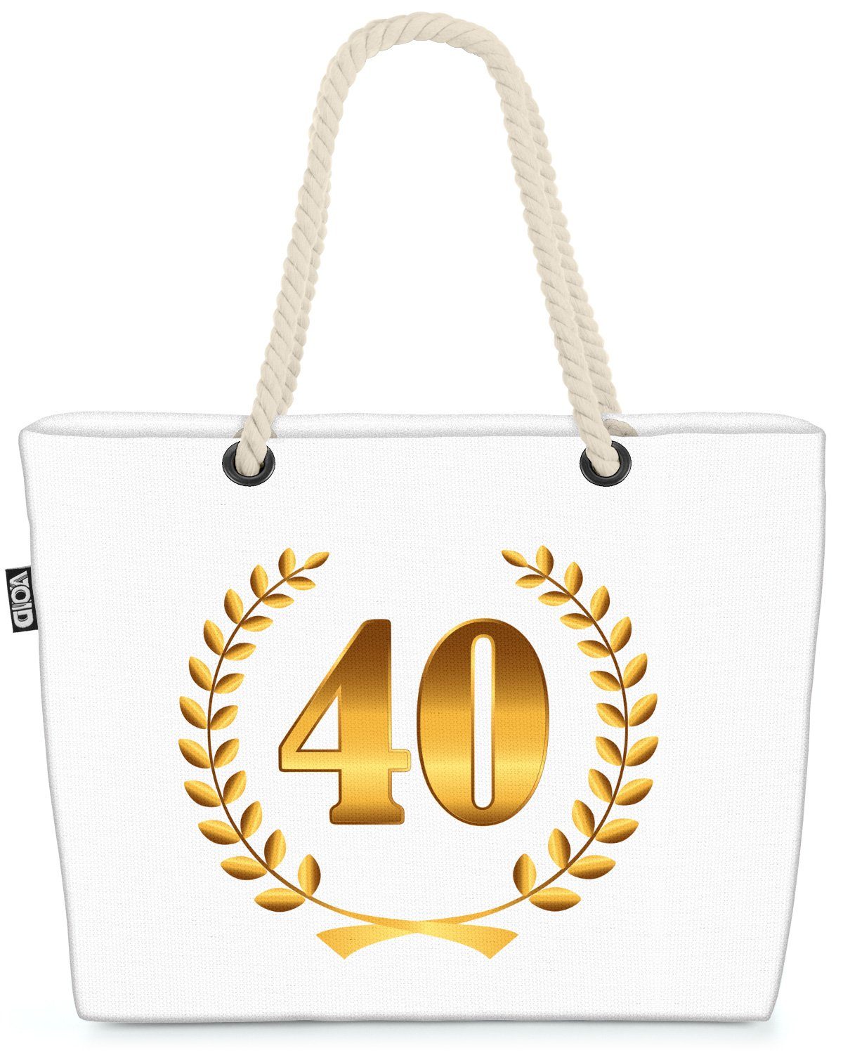 VOID Strandtasche (1-tlg), 40 Jahre Jubiläum Geburtstag Jubiläum Kranz Geburtstag Hochzeit Jahre