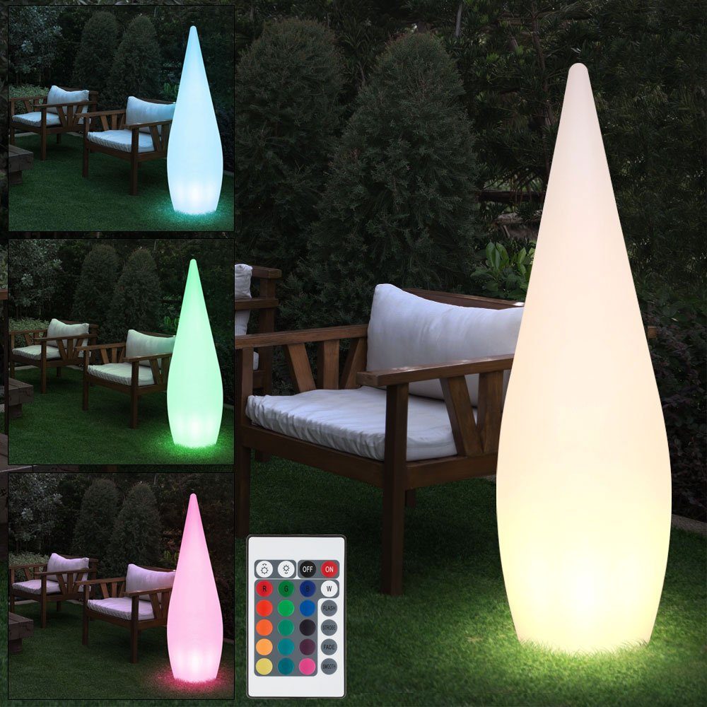 RGB LED Außen Stand Leuchte Farbwechsel Dimmer Steh Lampe Terrassen Garten Deko 