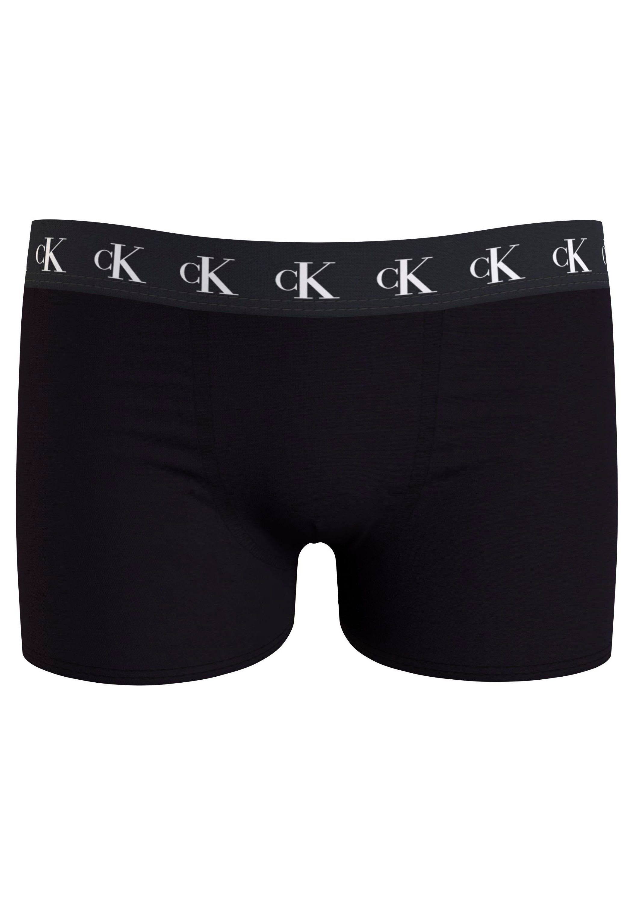 Calvin Klein Underwear Slip Bund TRUNK 3er-Pack) Markenlabel (Packung, Tarpsblue/Pvhwhite/Pvhblack mit Calvin am 3PK Klein