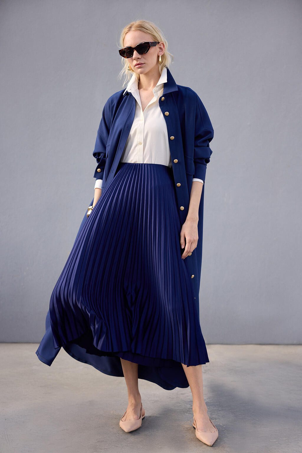 touche prive Faltenrock Elastisch Taille Maxi günstig online kaufen