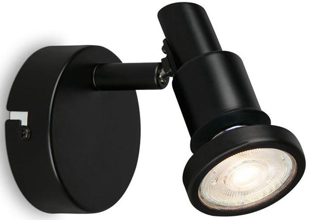 Briloner Leuchten LED Wandstrahler LED Spot 1-flammig, Metall, schwarz