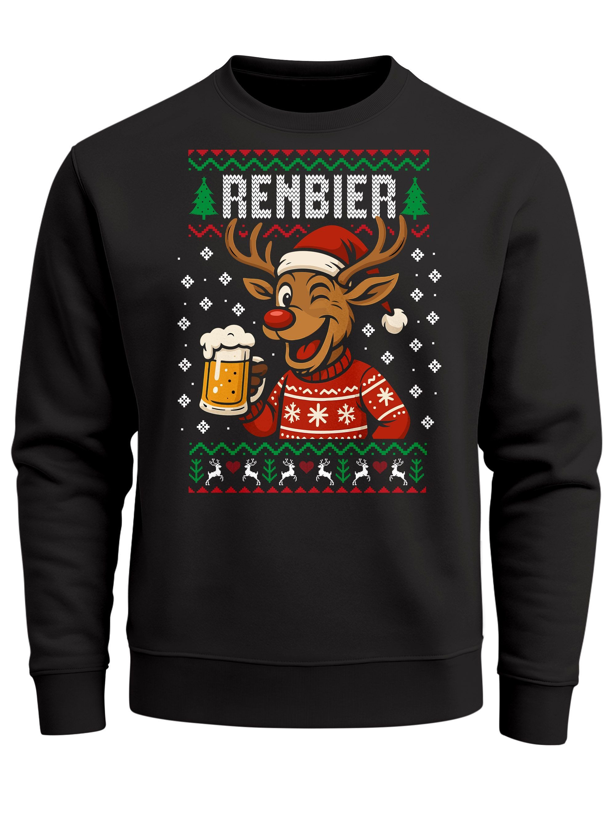 Sweatshirt Sweatshirt Herren Weihnachtspullover Weihnachtssweatshirt Rentier