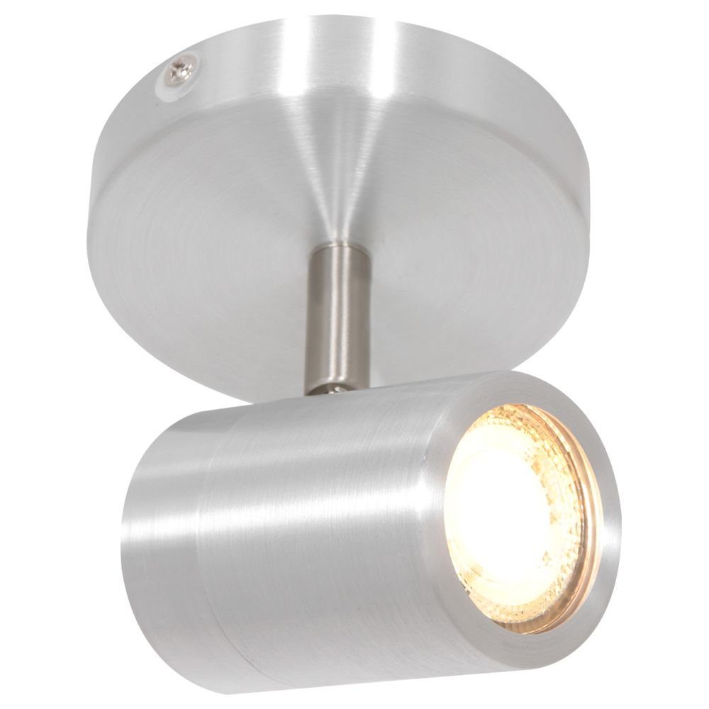 click-licht LED Deckenstrahler LED Spot Upround in Silber und Chrom 4,6W 350lm GU10 IP44, keine Angabe, Leuchtmittel enthalten: Ja, LED, warmweiss, Deckenstrahler, Deckenspot, Aufbaustrahler